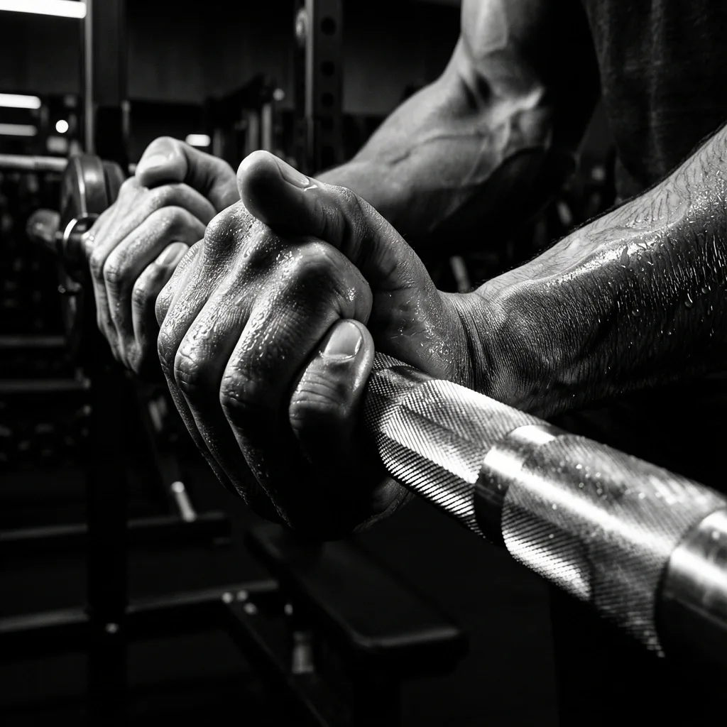 Gripping the barbell